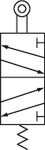 5/2-Wegeventil Serie M5, Rollenhebel IG 0-10 bar, G1/8" Ent. mechanisch betätigt, Alu leg