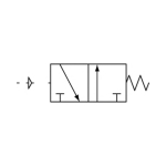 3/2-wegklep Serie 3A 1,5-8 bar, NO, pneumatisch, monostabiel, aluminiumlegering