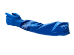 Gloves PVC chemical protection L=620 with arm guard blue Ansell Alpha Tec 23-201