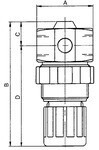 Druckregler Edelstahl IG 1/4", bar regel. für flüssige Medien, ohne Manometer