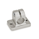 Flange clamp connector GN Matt polished stainless steel