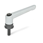 Klemhendel klemkracht versterkt GN 300.4-108-M12-34-SR AG, RAL 9006 zilver