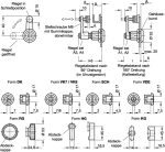 Rotating clamping bolt, adjustable GN with