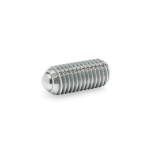 Druckstück federnd mit Kugel GN 615.3-M10-KSN Edelstahl Federdruck verstärkt