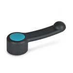 Schakelhendel met gat en groef GN 623-46-K12-DBL Elesa PA SW/RAL 5024