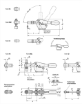 Horizontal clamp foot horizontal GN 820-130-O Solid clamping arm