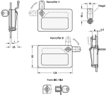 Handle shell with lock latch GN top