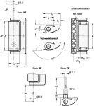 Switching hinge, safety version GN with switch