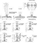 Levelling foot with holes GN stainless steel