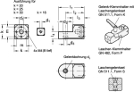 Anbau-Laschen-Klemmhalter GN 484-M10-25-MT matt gleitgeschliffen