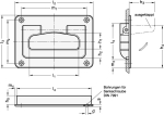 Schalen-Klappgriff mit Federrückstellung GN 825.2-90-SW Elesa 43851