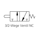 3/2-weg miniatuurventiel, rolhendel M 5 0,5-10 bar Aluminium