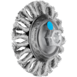 Stainless steel cone brush KBG CT Inox plaited, horse
