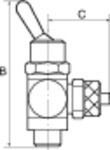 3/2-way toggle valve AG for hose max 8 bar Brass, quick-release fitting