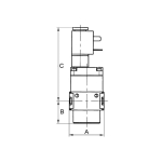 3/2-weg schakelklep multifix mini IG 1/4", 2000 l/min min. 2 bar, max. 10 bar