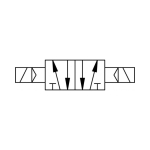 5/2-wegklep, robuust IG bistabiel, aan beide zijden elektromagnetisch