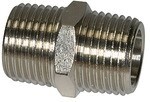 Dubbele nippel AG 1.1/2" Vernikkeld messing