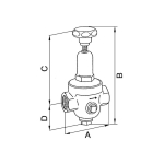 Druckregler DRV 225 nicht rücksteuerbar IG 1,5-20 bar, DU max 40 Hochdruckausführung