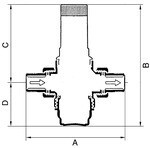 Drukregelaar voor drinkwater AG bar, DVGW max 16 bar getest, incl. manometer