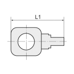 Aansluiting met enkele ring voor AG Kunststof POM blauw