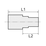 Rechte inschroefverbinding Polyamide