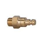 Plug-in nipple NW5 AG Brass, shut-off on both sides