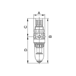 Filter regulator Standard-mini series IG 435l/min, 0.5-10 bar Metal container, pressure gauge, nut