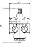 Hochleistungsdruckregler IG 50000l/min, bar DN50, 2 Manometer Ein-/Ausgangsdruck