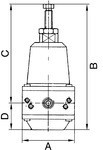 Precision pressure regulator IG 1/4", 750l/min, 0.1-2 bar max 16 bar, without pressure gauge