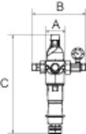 Terugspoelfilter Mainova serie, drinkwater. AG 1,5-6 bar rge., DU max. 16 bar, DVGW getest, incl. manometer