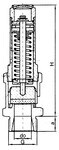 Veiligheidsklep Hoge prestaties uit. AG 1.1/2", 1.1 bar max 200°C, messing