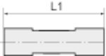 Verbinder, gerade - L click-clock, Messing vernickelt