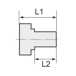 Wechselreduzierung kurz RIAG IG max bar Edelstahl, DIN2353
