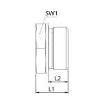 Adapter AG IG CF Stahl verzinkt, Hausmarke