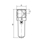 Actief koolfilter & polycarbonaat reservoir G max 16 bar, restolie 0,003 mg/m³ varioblock