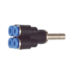 Mehrfachverteiler Stecknippel Steck 6, 4x Kunststoff, Blaue Serie