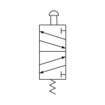 5/2-wegklep serie M5, paddestoelknop IG 0-10 bar, G1/8"