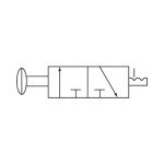 3/2-wegklep Series 3L, drukknop IG aansluiting/ontluchting, voor paneelmontage, aluminiumlegering