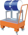 Auffangwanne Fassbock, 61 l LxBxH 800x500x415 fahrbar, für 1x60l Fass liegend