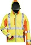 Hoge zichtbaarheid softshell jas Adam maat geel/oranje 100% PES EN ISO 20471/3