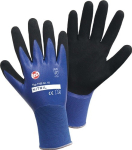 Glove EN388 Cat.II 8 Nylon double nitrile coating blue black