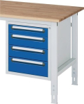 Unterbauschrank lichtgrau/enzianblau 1
