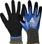 Assembly gloves, liquid-tight Size 10, fully coated, black/blue Padua Dry+