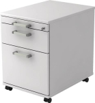 Rollcontainer HxBxT 590x428x580 weiß 1 Schublade und Hängeregistratur