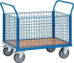 Vierwandwagen Drahtwänden Ladefläche 600 max. kg, TPE-Bereift, Fetra
