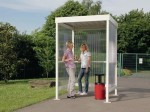 Schuilplaats voor rokers Gegalvaniseerd en gecoat grijs-wit staal