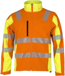 High visibility softshell jacket Prevent orange/yellow EN ISO 20471, class 2