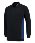 Polo sweatshirt with breast pocket navy royal blue, MG280 Tricorp Workwear Bicolour