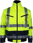 Warnschutz-Pilotenjacke leuchtgelb-grau EN20471-3