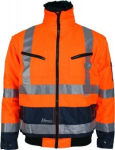 Warnschutz-Pilotenjacke leuchtorange-blau EN20471-3